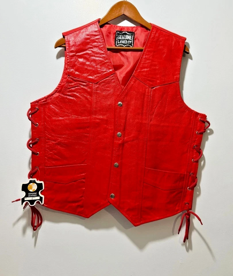 Men's Club Style Leather Motorcycle Vest – 6 Colors – XS to 5XL
Opens in a new window or tab