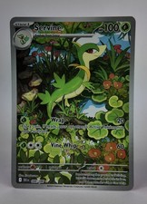 servine pokemon card value 88/086 Illustration Rare PokemonTCG SV: Black Bolt Stock image Servine AR 088/086 SV11B Black
