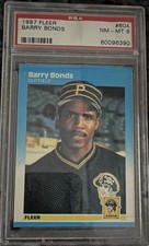 1987 Fleer Barry Bonds #604 Rookie PSA 8 Pittsburgh Pirates Baseball Card. rookie card picture