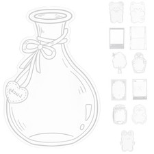 Wiederverwendbares Silber Kunststoff Blume Lesezeichen Kit zum Selbermachen Trockenblumen Basteln