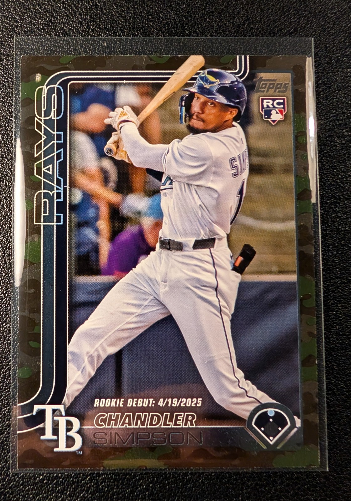 Topps 2025 Update Rookie Debut Chandler Simpson Tampa Bay Rays /25 #US349