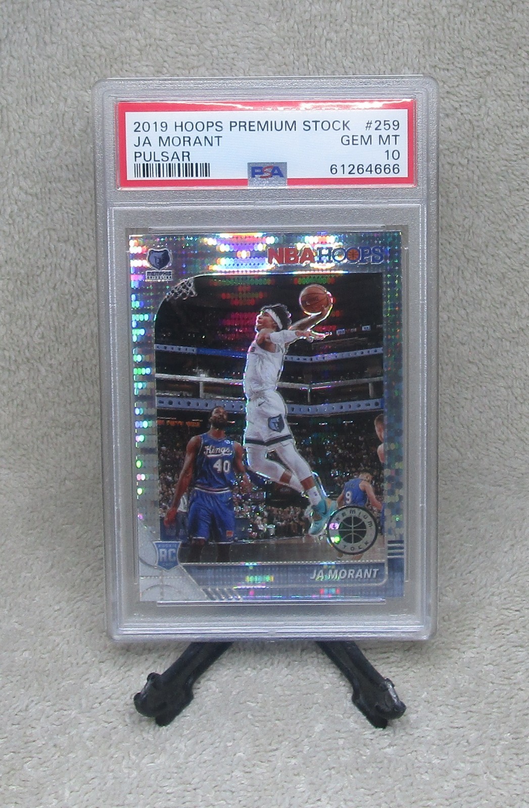 PSA 10 JA MORANT 2019 NBA Hoops Premium Stock PULSAR PRIZMS ROOKIE CARD #259 B