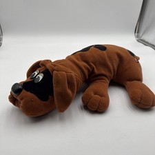 Vintage 1985 Pound Puppy Tonka Large Red Black 18  Stuffed Plush Dog Floppy Ears