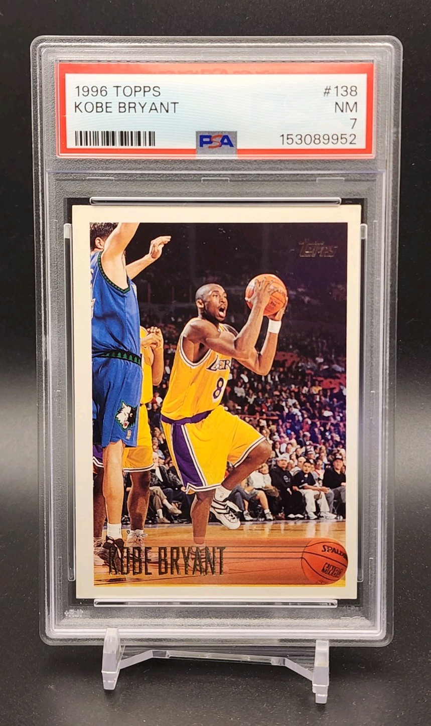 Topps 1996 Kobe Bryant #138 PSA 7 Rookie RC Los Angeles Lakers NBA 🔥 ✔️ 🐍
