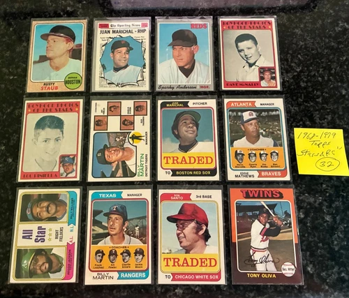 1968-1979 TOPPS STARS & ROOKIES LOT W/JACKSON/SCHMIDT/MORGAN/RICE...32 DIFFERENT