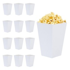 12 Pcs Popcorn Boxes, 2.8 Inch Popcorn Bucket Containers for Cinema, White