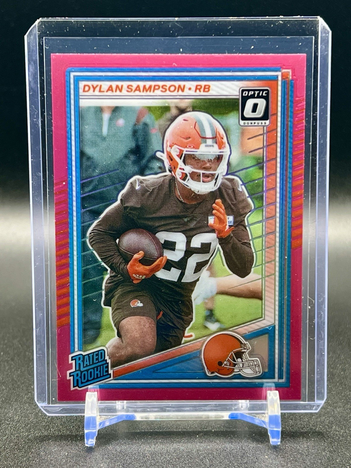2025 Panini Donruss Dylan Sampson Rated Rookie Optic Preview Pink Prizm #389