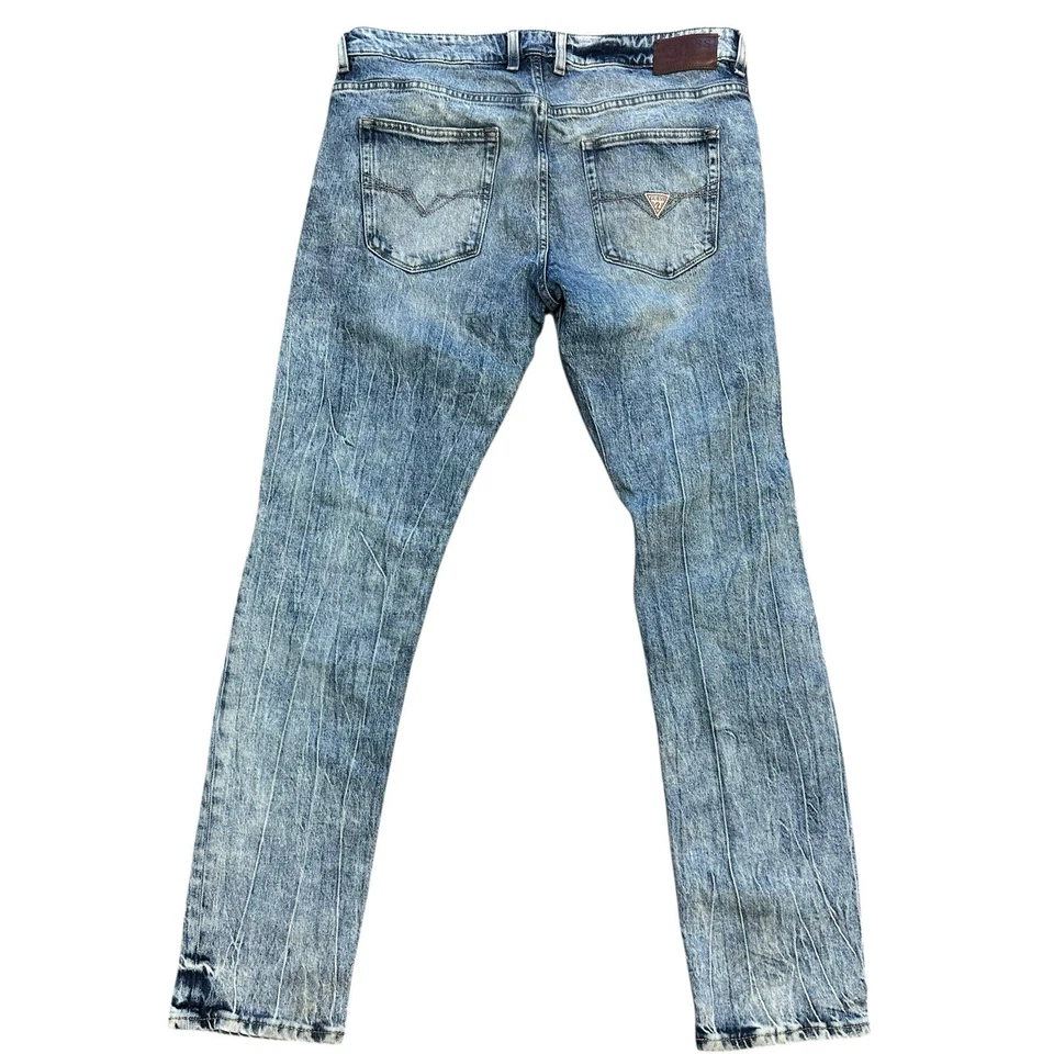 Guess Jeans Alameda Slim Tapered Jeans Blue Men's Size 34x33 Denim - Image 4 of 4