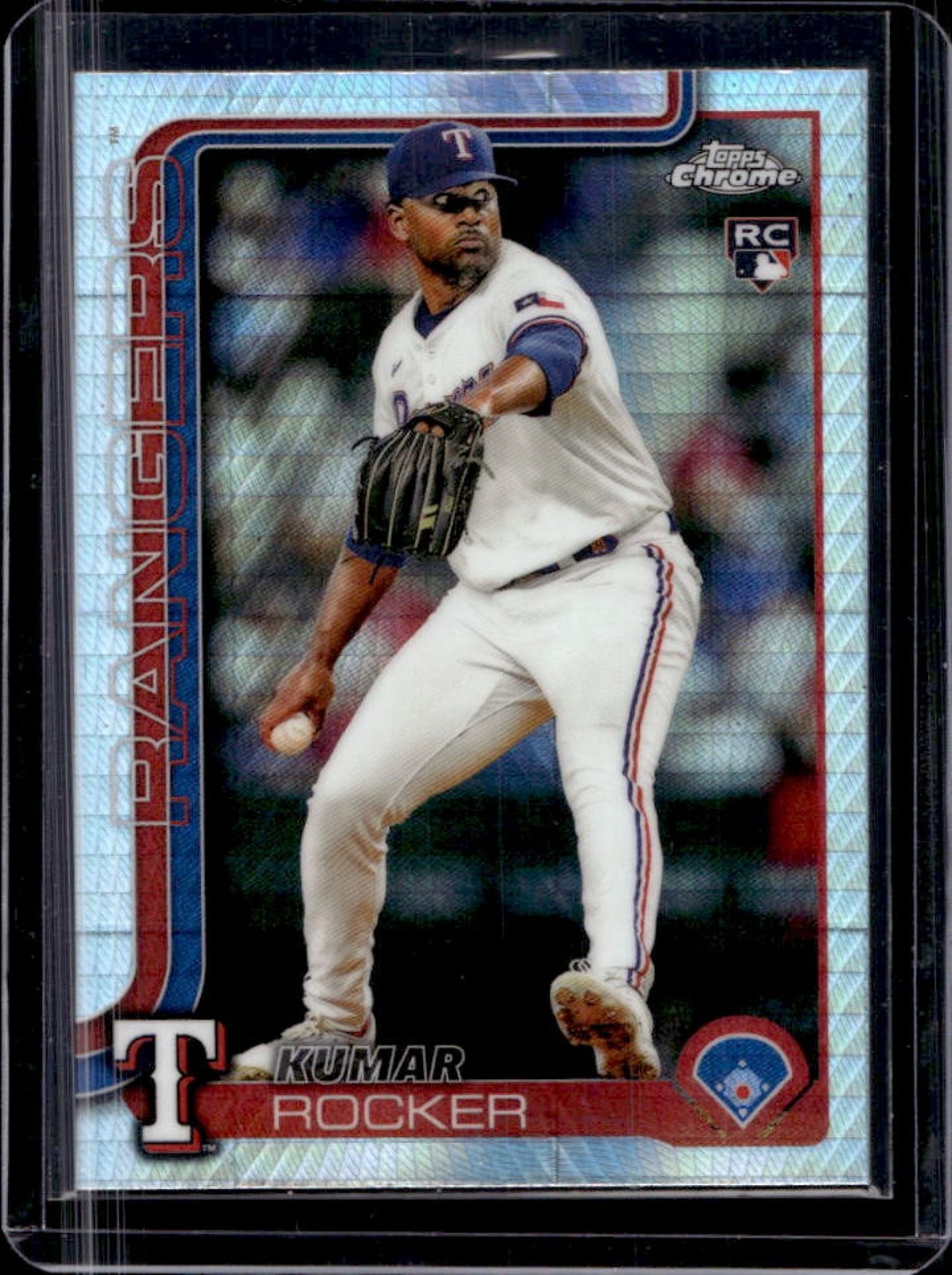 2025 Topps Chrome Kumar Rocker RC Prism Refractor Rookie #73 Rangers