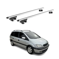 Dachträger Grundtäger für Opel Zafira A 1999-2005 90kg Alu Silber 2 tlg ABE