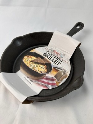 8'' Cast Iron Skillet Pan Chef Select Pre-Seasoned BRAND NEW Cookwear