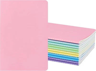 ZCZN Notizbuch A5 liniert, 12 Stück Notizblock, 30 Blatt, Heft für Büro und Sc