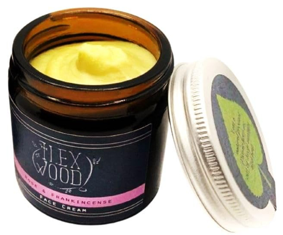 The Ilex Wood - Rose and Frankincense Face Cream - 100% Natural Handcrafted, Veg