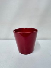 Red Glazed Ceramic Plant Pot Indoor Flower Planter Cachepot Vase