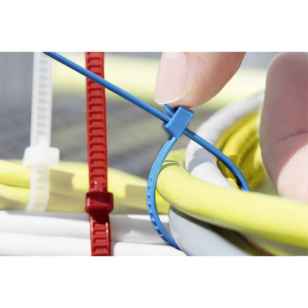 HellermannTyton LR55R Cable Tie 195mm black releasable 500pcs