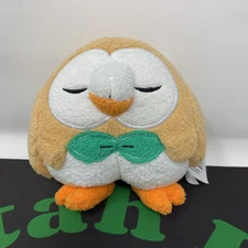 Pokemon Sleeping Rowlet Plush 5"  RARE New With Tags Nintendo Jazwares