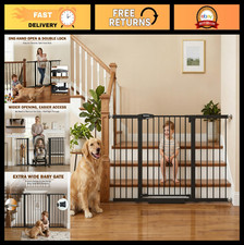 Extra Wide Baby Gate 29.7-57" - Auto Close Pet Safety Gate for Doorways  Stairs