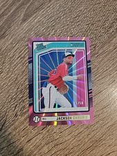 JACKSON CHOURIO 2024 Panini Donruss Pink Laser /50 Rated Prospect #193