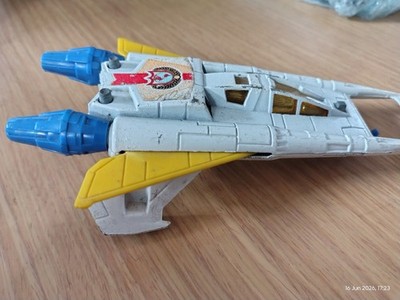 Vintage 1980 Corgi Buck Rogers Starfighter Druckguss Spielzeugschiff funktionierende Flügel
