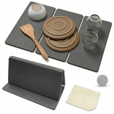 Large Stone Dish Drying Mat For Kitchen Counter,Quick Dry Diatomaceous Earth ...