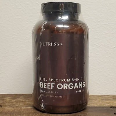 Nutriissa Full-Spectrum Beef Organ Grass-Fed Liver Liver Heart Kidney Spleen 240