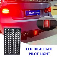 12V F1 Style 72 LED Rear Brake Lamp Strobe Flashing Tail Stop Light Universal
