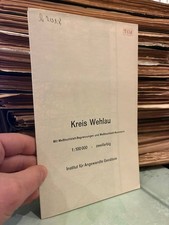 Karte - Kreis Wehlau. Ostpreußen, 1939. Nachdruck ca. 1970