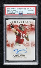 2021 Chronicles Draft Picks Origins Rookie Gold 2/5 Mac Jones PSA 10 Auto 1pw3