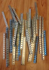 Gilbert Erector Set Part BE 6" Cadmium Plated Angle Girder Lot of 50