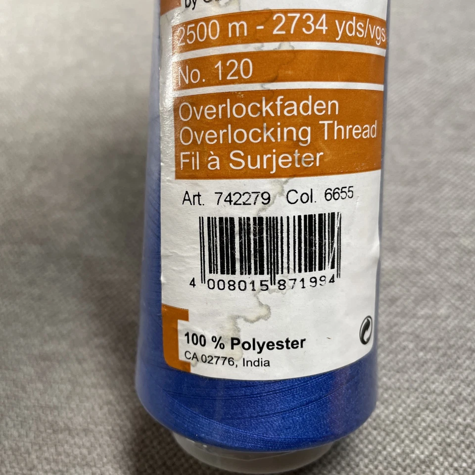 Mixed Lot 5 Spools Surelock & Toldi-Lock Red, White, Blue Polyester Cone Thread - Image 4 of 4