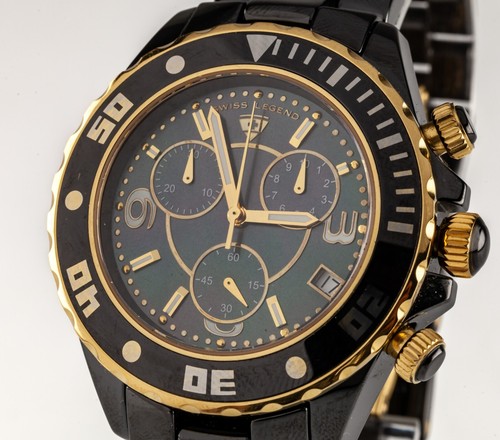 Swiss Legend Karamica Ceramic Men's Watch w/ Swiss Movement and Sapphire Crystal - Picture 3 of 8