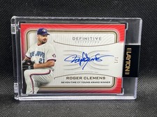2023 Topps Definitive Roger Clemens Legendary Autograph Red 1/1 Blue Jays