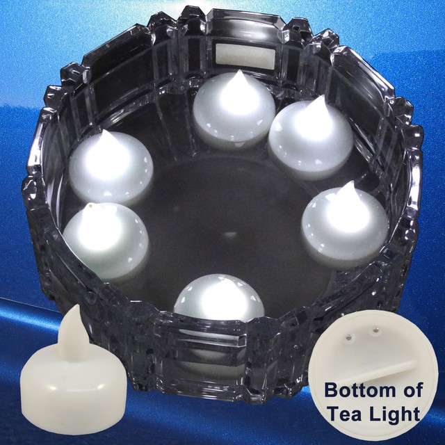 Qty 36 Battery Operated FLOATING WHITE LED Tealights Tea Lights