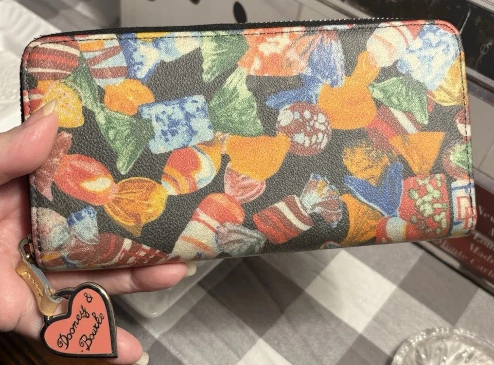 Dooney Bourke большой бумажник новинка конфеты радуга Vacchetta кожи Y2K винтажный - Изображение 3 из 4