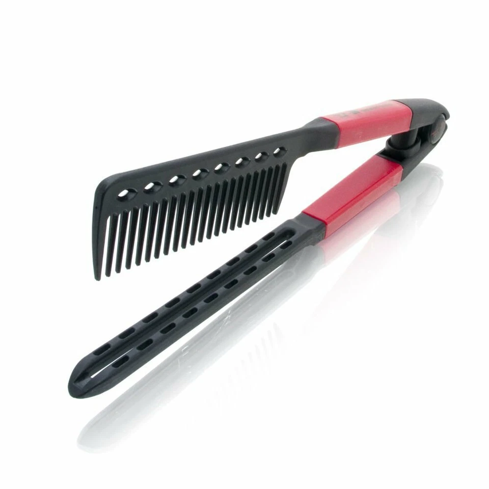 Paquete de 2 peines para alisar el cabello TS2 plancha tensión peinado salón peluquería Foto 2 de 3