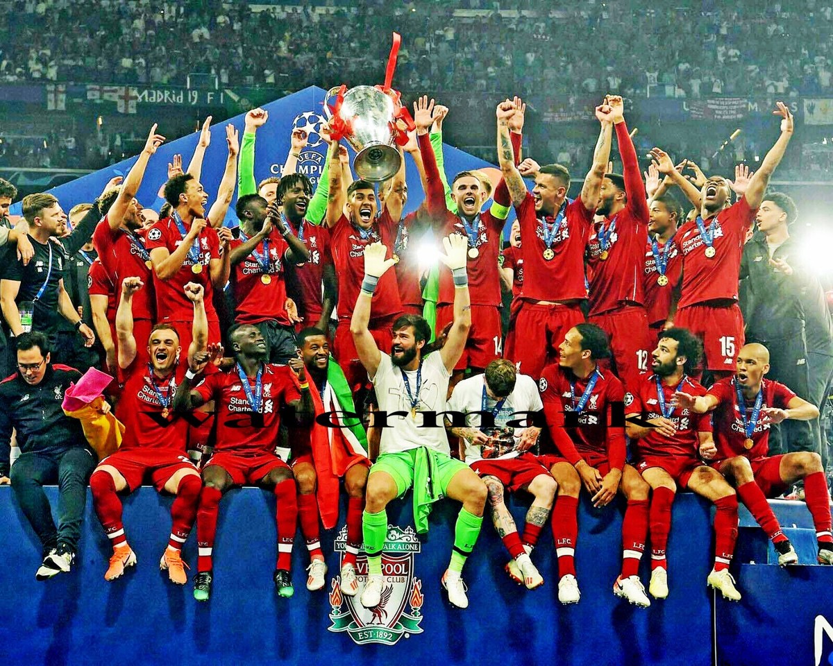 Liverpool 2019 Champions League Winners 8x10 Color Team Photo