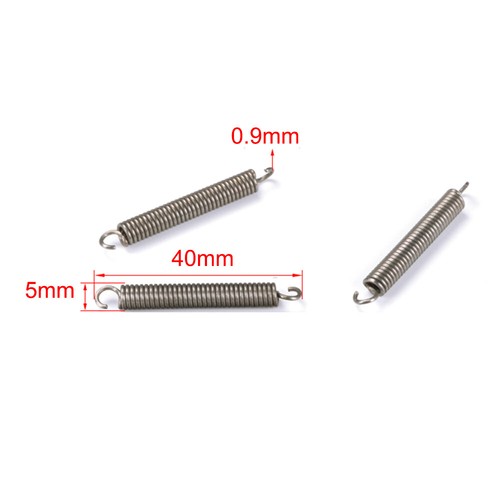 Zugfeder 0.9mm Stahldraht Variante Haken Öse Spiralfederstahl Rostschutzmetall - Picture 15 of 52