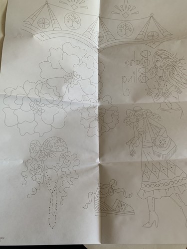Kit de Diseño Bordado Bucilla Punto de Cadera Imágenes Bohemias Transferencia de Hierro Nuevo en Paquete - Imagen 10 de 11
