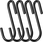 NXG 30-Pack Pot Rack Hooks,Heavy Duty Carbon Steel Black Plating Universal S Hoo