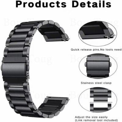 22mm Stainless Steel Watchband For Realme Watch Pro /2 Pro Metal Strap  Band