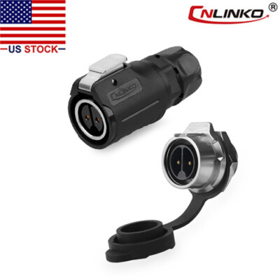 #ad #ad 2 Pin M16 Size Power Circular Connector Female Plug amp; Male Socket Outdoor IP67 $16.73