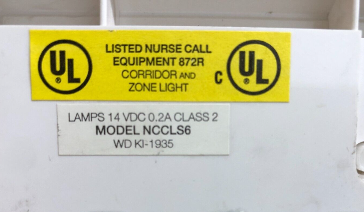 Rauland Borg Responder IV NCCLS6 Color Corridor Zone Light for