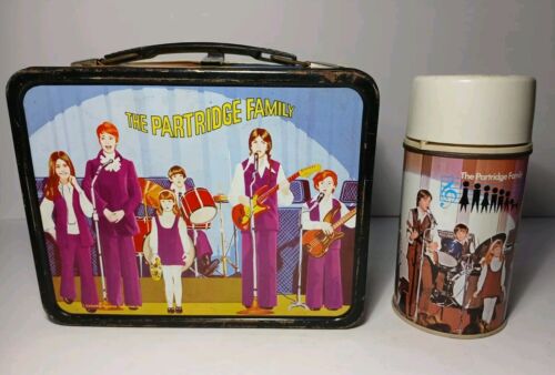 Vintage 1971 The Partridge Family Metal Lunchbox & Thermos King Seeley Thermos