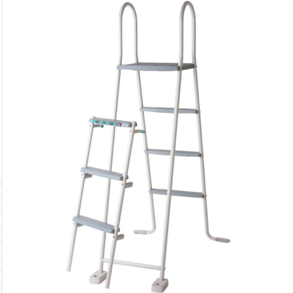 Scaletta piscine Gre 134 cm - 2 x 3 gradini - piattaforma - lato staccabile