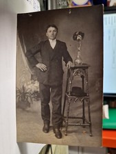 Cartolina Foto Antica Old Photo Ritratto di  Giovane Uomo  RV525 ^