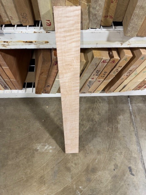 Dense Curly Flame Maple 🍁 Bass Guitar Neck 1.1” X 3.5”x33.5” Figure KD