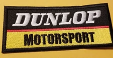 DUNLOP MOTORSPORT Embroidered Patch worldwide shipping approx.   2x4.5"