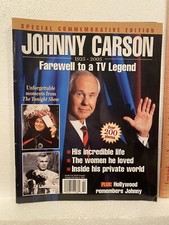 Johnny Carson 1925-2005 Tonight Show TV Commemorative Magazine Norfolk Nebraska