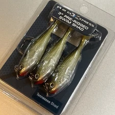 H20 Xpress 3” Pre-Rigged Swim Tennessee Shad Swim Shad Swim Rigged Bait Swim