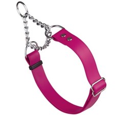 Dog Pet Martingale Collar W 3/4" x L 11"-15" Magenta Pink
